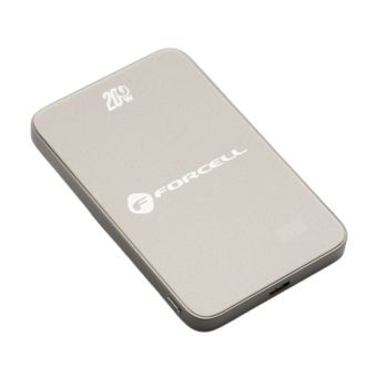 FORCELL F-ENERGY F5K8 Super Slim Powerbank, MagSafe PD3.0 QC4.0 15W, 5000mAh, béžová