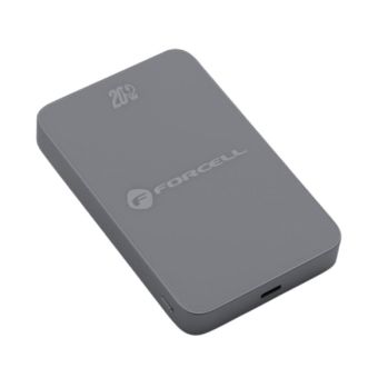 FORCELL F-ENERGY F10K8 Super Slim Powerbank, MagSafe PD3.0 QC4.0 15W, 10000mAh, sivá