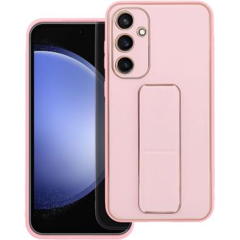 Obal LEATHER Case Kickstand Samsung Galaxy S24 FE 5G S721 pink