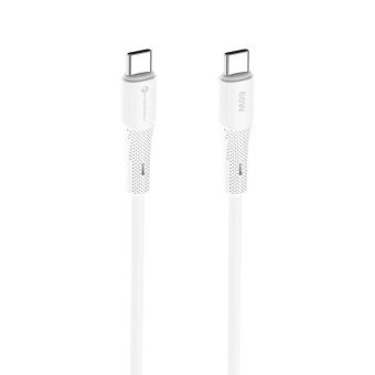 FORCELL F-ENERGY C344 Silicone, USB-C/USB-C, QC4.0 PD 3A 60W, 1m, biely