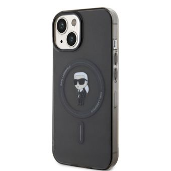 Obal Karl Lagerfeld IML Ikonik MagSafe Apple iPhone 15 KLHMP15SHFCKNOK čierny