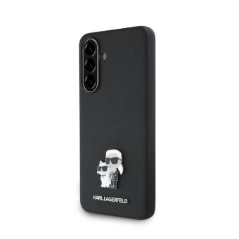 Obal Karl Lagerfeld PU Saffiano Metal Karl and Choupette Samsung Galaxy A36 5G A366/A56 5G A566 KLHCSA36PSAKCMPK čierny