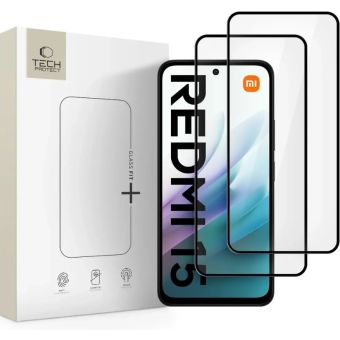Ochranné sklo Tech-Protect Glass Fit+ Xiaomi Redmi 15 4G/5G čierne (2ks)