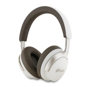 Guess PU Leather Script Logo ANC/ENC bezdrôtové slúchadlá GUBHC22PSBCSMW béžové