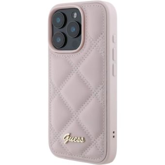 Obal Guess PU Leather Quilted Apple iPhone 16 Pro GUHCP16LPSQSQSP Pink