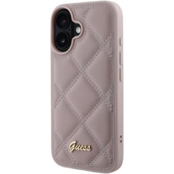 Obal Guess PU Leather Quilted Apple iPhone 16 GUHCP16SPSQSQSP Pink