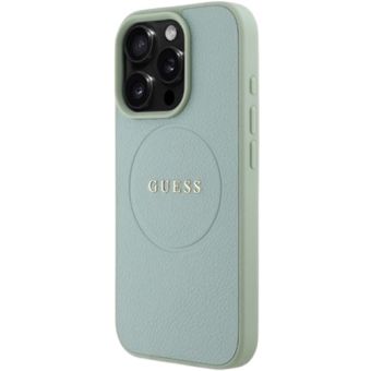 Obal Guess PU Grained Classic Logo MagSafe Apple iPhone 16 Pro GUHMP16LPGHSMMN Green