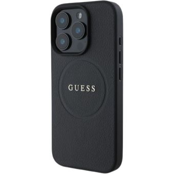Obal Guess PU Grained Classic Logo MagSafe Apple iPhone 16 Pro Max GUHMP16XPGHSMMK Black
