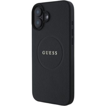 Obal Guess PU Grained Classic Logo MagSafe Apple iPhone 16 Plus GUHMP16MPGHSMMK Black