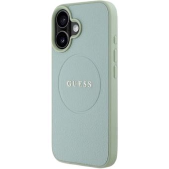 Obal Guess PU Grained Classic Logo MagSafe Apple iPhone 16 GUHMP16SPGHSMMN Green