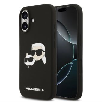 Obal Karl Lagerfeld Liquid Silicone Double Heads MagSafe Apple iPhone 17 KLHMP17SSKCHPPLK čierny