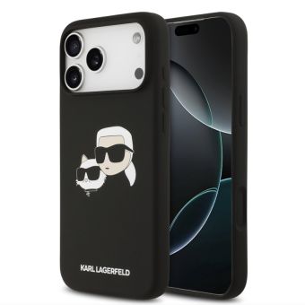 Obal Karl Lagerfeld Liquid Silicone Double Heads MagSafe Apple iPhone 17 Pro Max KLHMP17XSKCHPPLK čierny