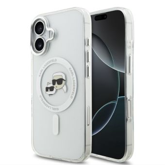 Obal Karl Lagerfeld IML K&CH Heads Metal Frame MagSafe Apple iPhone 17 KLHMP17SHLSKCH transparentný