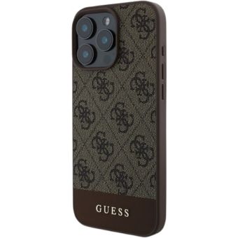 Obal Guess PU 4G Stripe Apple iPhone 16 Pro GUHCP16LG4GLBR Brown