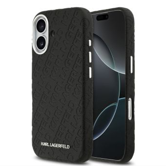 Obal Karl Lagerfeld Grained PU Repeated Logo MagSafe Apple iPhone 17 KLHMP17SPGKLFOFK čierny