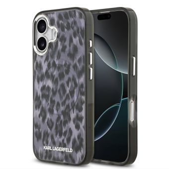Obal Karl Lagerfeld IML Leopard MagSafe Apple iPhone 17 KLHMP17SHDLEOICK sivý