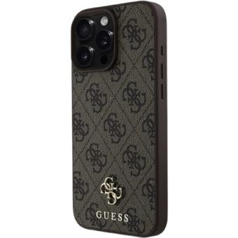 Guess PU 4G Small Metal Logo MagSafe Apple iPhone 16 Pro  GUHMP16LP4SM4MW Brown