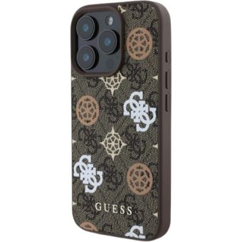 Obal Guess PU 4G Peony MagSafe Apple iPhone 16 Pro Max GUHMP16XP4PWPW Brown