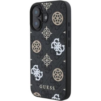 Obal Guess PU 4G Peony MagSafe Apple iPhone 16 GUHMP16SP4PWPK Black