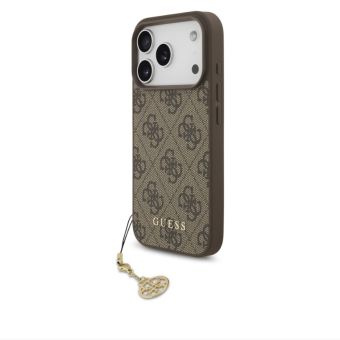 Obal Guess 4G Charm Apple iPhone 17 Pro GUHMP17LGF4GCW hnedý