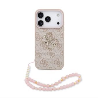Obal Guess PU 4G Metal Logo Strap Apple iPhone 17 Pro Max GUHCP17XP4GMGSP ružový
