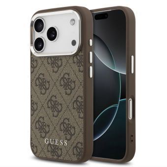 Obal Guess 4G MagSafe Apple iPhone 17 Pro GUHMP17LP4GSSMCW hnedý