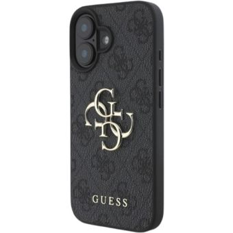 Obal Guess PU 4G Metal Logo Apple iPhone 16 GUHCP16S4GMGGR Grey