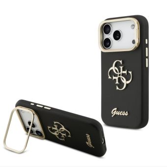 Obal Guess PU Grained 4G Logo Stand Camera Frame Apple iPhone 17 Pro Max GUHCP17XPCS4GSK čierny