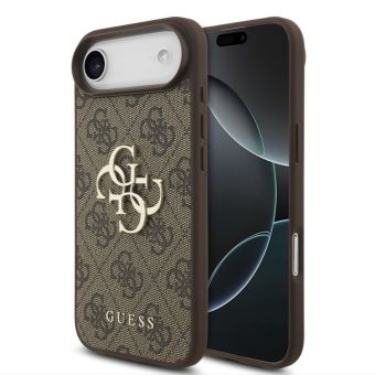 Obal Guess PU 4G Metal Logo Apple iPhone Air GUHCP17M4GMGBR hnedý