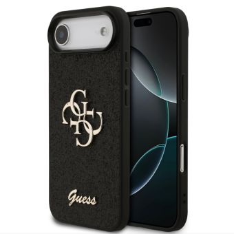 Obal Guess PU Fixed Glitter 4G Metal Logo Apple iPhone Air GUHCP17MHG4SGK čierny