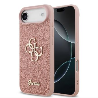 Obal Guess PU Fixed Glitter 4G Metal Logo Apple iPhone Air GUHCP17MHG4SGP ružový