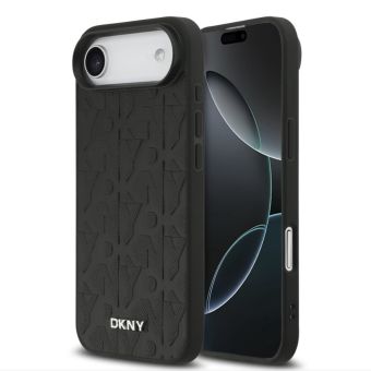 Obal DKNY PU Leather Grid Pattern Magsafe Apple iPhone Air DKHMP17MPSGPHMK čierny