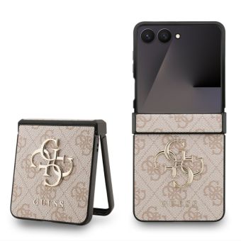 Obal Guess PU 4G Metal Logo Samsung Galaxy Z Flip7 5G F766 GUHCZF74GMGPI ružový
