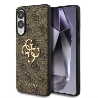 Obal Guess PU 4G Metal Logo Samsung Galaxy S25 Edge 5G S937 GUHCS25E4GMGBR hnedý