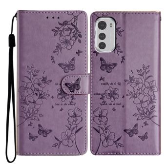Obal Mezzo Book Motorola Moto E32/G22/E32s motýle fialový