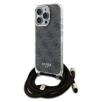 Obal Guess IML 4G Printed Crossbody Apple iPhone 16 Pro Max GUHCP16XHC4SEW Brown