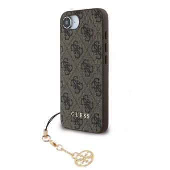 Obal Guess 4G Charm Apple iPhone 16e GUHCPSE4GF4GCW hnedý