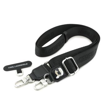 Karl Lagerfeld Universal Crossbody Popruh Karl Patch KLUCNKHPSPK čierny