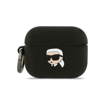 Obal Karl Lagerfeld 3D Logo NFT Karl Head Silicone Apple AirPods Pro 3 KLAP3RUNIKK čierny