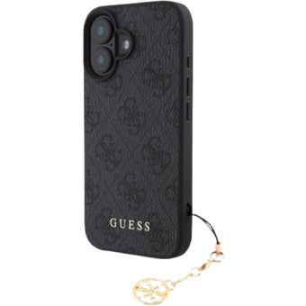 Obal Guess 4G Charm Apple iPhone 16 GUHCP16SGF4GCK Tone on Tone Grey