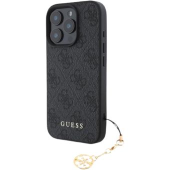 Obal Guess 4G Charm Apple iPhone 16 Pro Max GUHCP16XGF4GCK Tone on Tone Grey