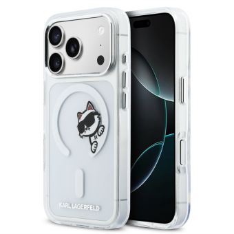 Obal Karl Lagerfeld IML Choupette Peekaboo MagSafe Apple iPhone 17 Pro Max KLHMP17X6HCPSCT transparentný