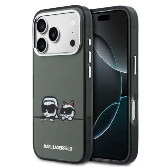 Obal Karl Lagerfeld IML K&CH Heads Logo MagSafe Apple iPhone 17 Pro KLHMP17L6HPKACK čierny