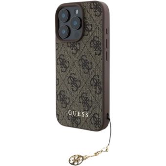 Obal Guess 4G Charm Apple iPhone 16 Pro Max GUHCP16XGF4GCW Tone on Tone Brown