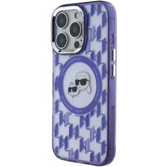 Obal Karl Lagerfeld IML Monogram K&CH Heads MagSafe Apple iPhone 16 Pro KLHMP16LHMCKMHU Purple
