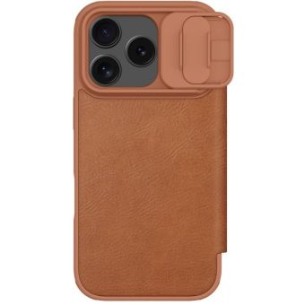 Obal Nillkin Qin Book PRO Apple iPhone 17 Pro hnedý