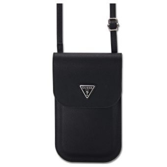 Obal Guess PU Grained Triangle Logo GUCWBPGTSPSK čierny