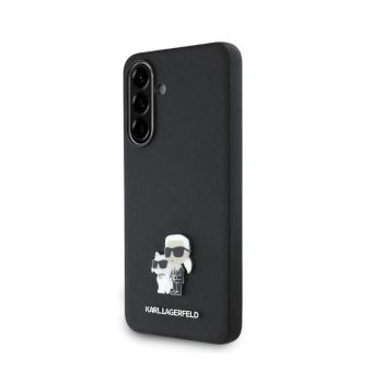 Obal Karl Lagerfeld PU Saffiano Metal Karl and Choupette Samsung Galaxy A56 5G A566 KLHCSA56PSAKCMPK čierny