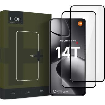Ochranné sklo Hofi Glass Pro+ Xiaomi 14T 5G/14T Pro 5G čierne (2ks)