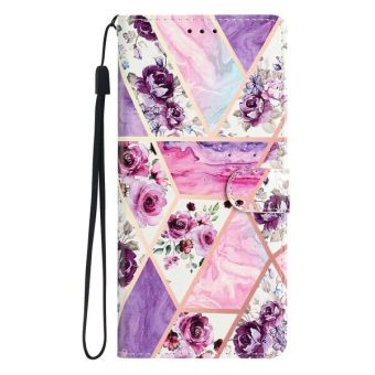 Obal Tech-protect Book Samsung Galaxy A55 5G A556 5G kvety fialový